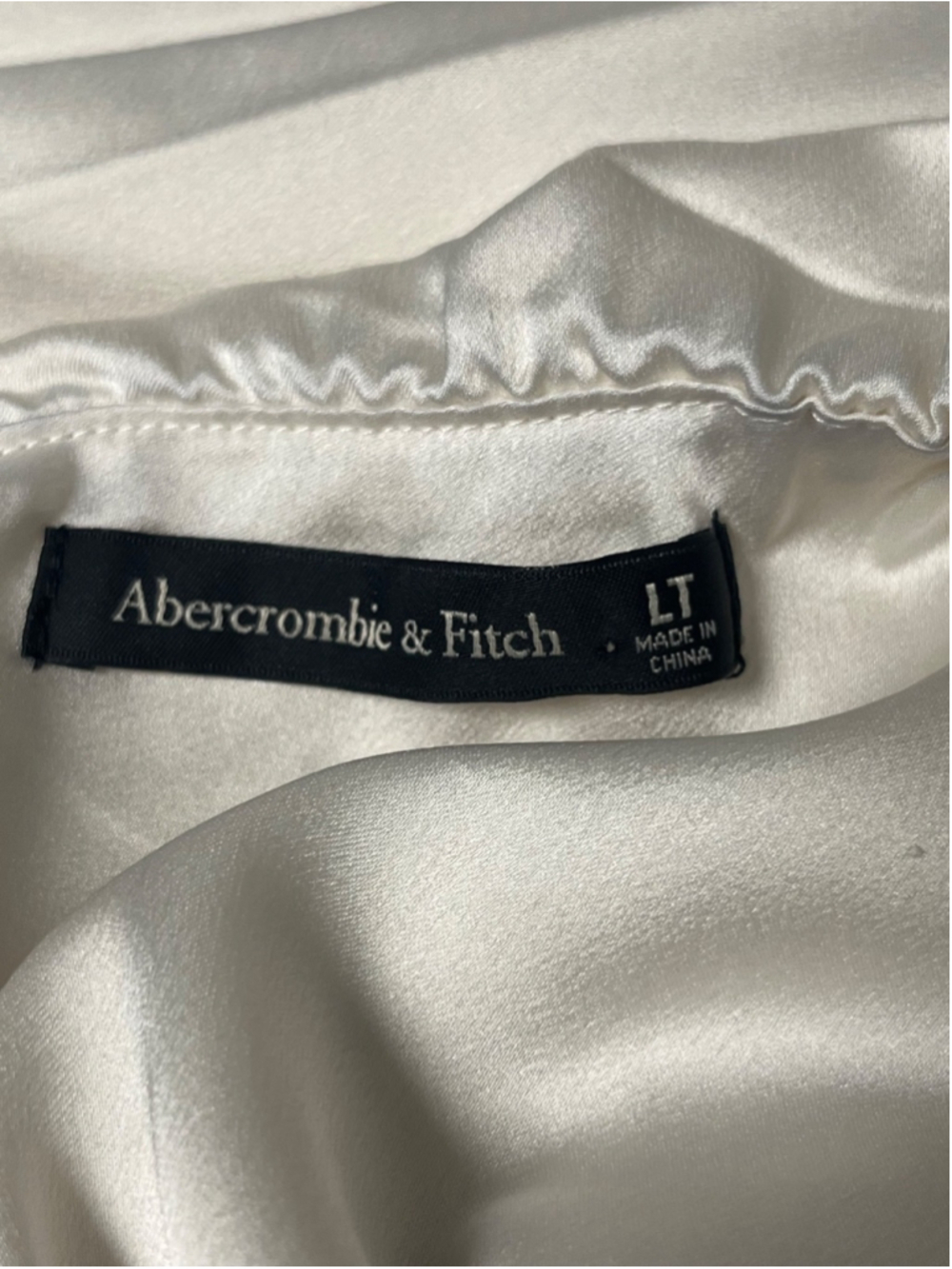 Abercrombie & Fitch Giselle Ivory One Shoulder Pleated Maxi Dress Sz Large Tall - Picture 7 of 8